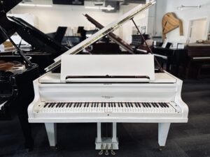 Kimball 5'6" White Satin Grand Piano